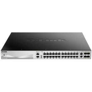 D-Link DGS-3130-30PS 30-Port Gigabit Lite L3 Managed PoE Switch, 24x GbE PoE ports, 2x 10GBASE-T and 4x 10G SFP+